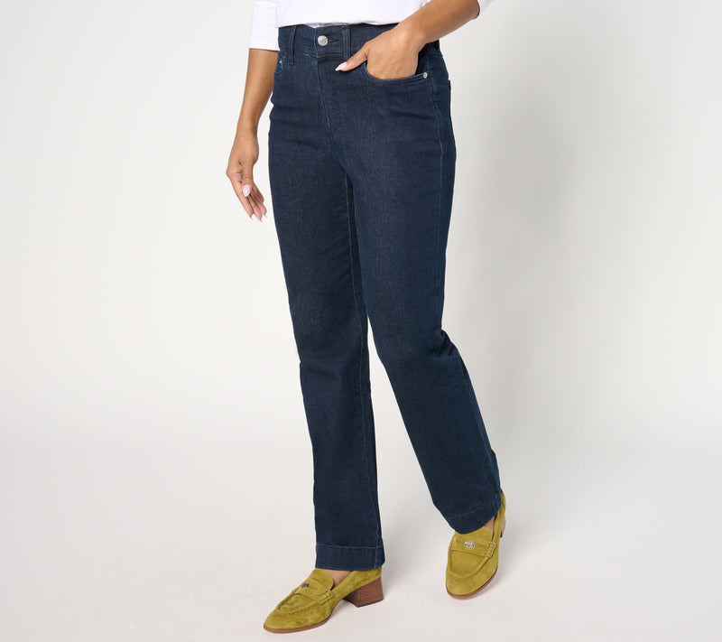 Denim & Co. Tall Indigo Cozy Touch Relaxed Straight Jean — View 10