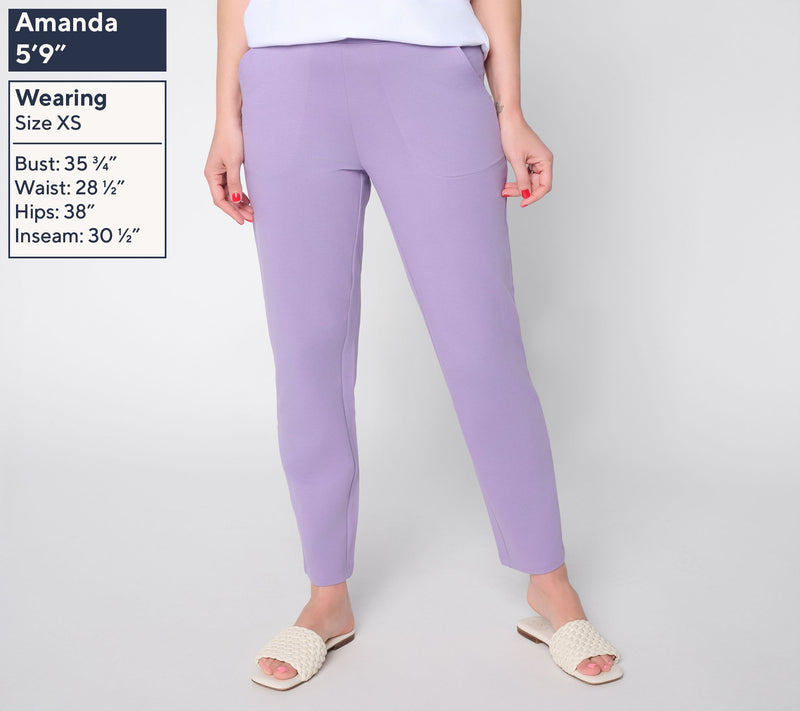 Denim & Co. Petite EasyWear French Terry Pant — View 28