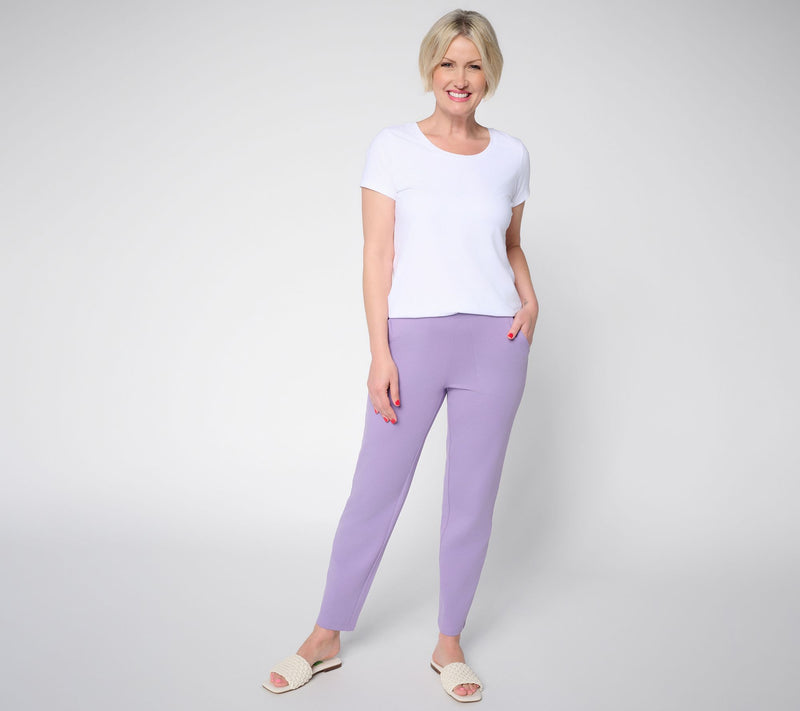 Denim & Co. Tall EasyWear French Terry Pant — View 30