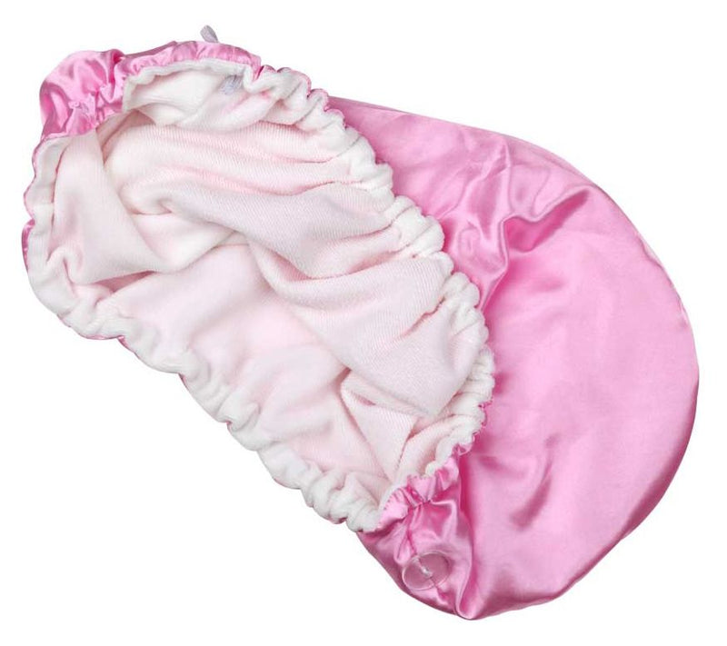 Aria Very Necessary Pink Satin Hair Towel — View 2