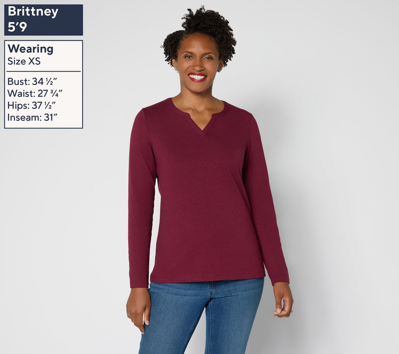 Denim & Co. Essentials So Soft Jersey 3-Pack Long Sleeve Tops — View 7