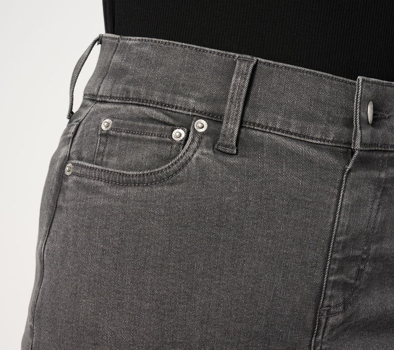 Denim & Co. Regular Black Easy Stretch Straight Leg Jeans — View 9