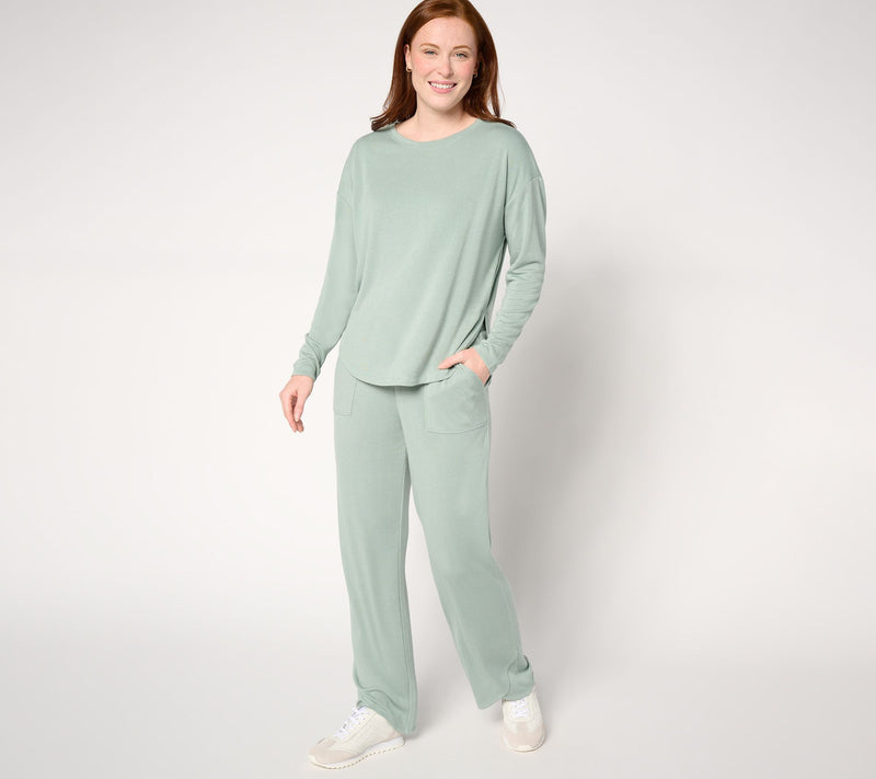 AnyBody Plush Knit Round Neck Top — View 12