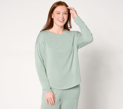 AnyBody Plush Knit Round Neck Top