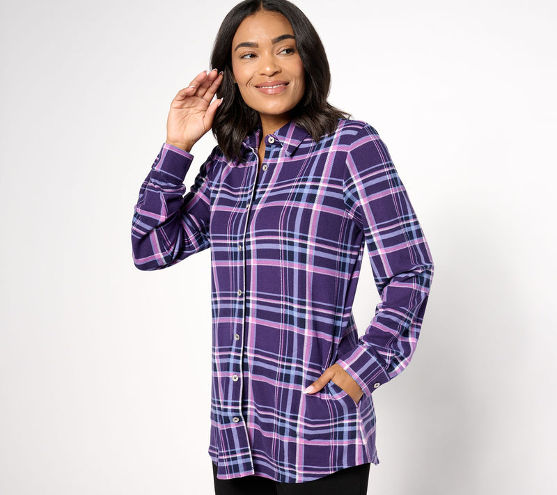 Denim & Co. Adaptive Heavenly Jersey Printed Tunic — View 9