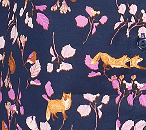 Denim & Co. Printed Poplin Button Front Shirt — View 2