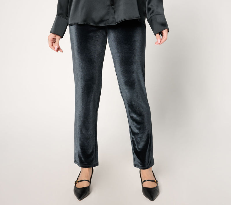 BEAUTIFUL by Lawrence Zarian Regular Velvet Cigarette Pant — View 7