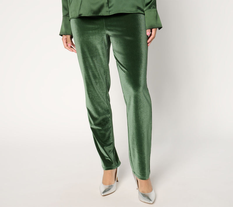BEAUTIFUL by Lawrence Zarian Regular Velvet Cigarette Pant — View 5