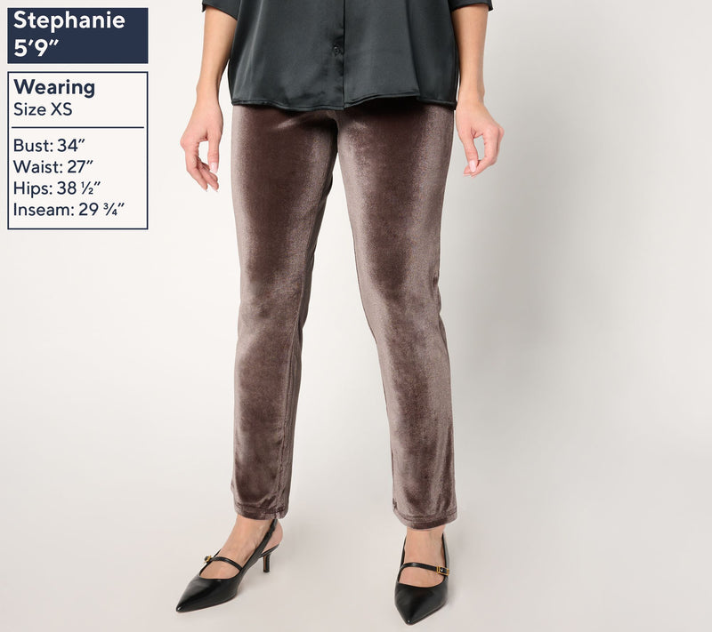BEAUTIFUL by Lawrence Zarian Regular Velvet Cigarette Pant — View 9