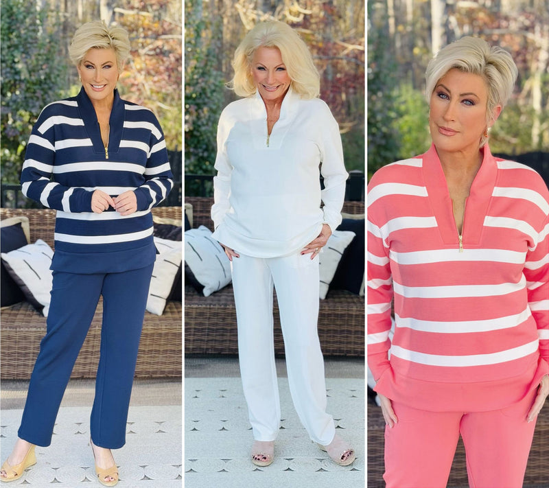 Belle by Kim Gravel Regular ScubaLuxe Half Zip Tunic — View 18