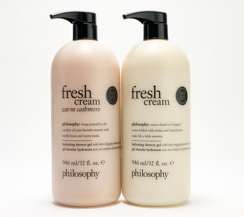 philosophy super-size fresh cream & warm cashmere shower gel duo — Main view