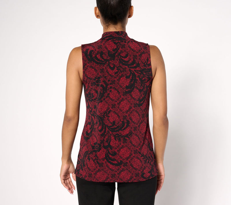 Susan Graver Regular Printed Liquid Knit Cardigan & Tank Set — View 15