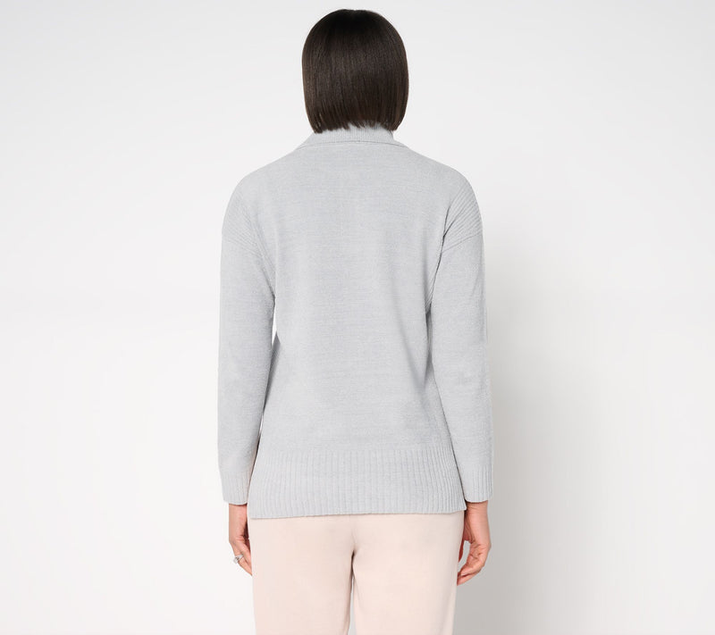 Barefoot Dreams CozyChic Ultra Lite Collared Pullover With Slits — View 16