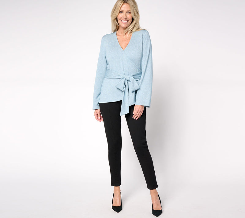 Me by Jennie Garth Wilder Knit Wrap Top — View 4