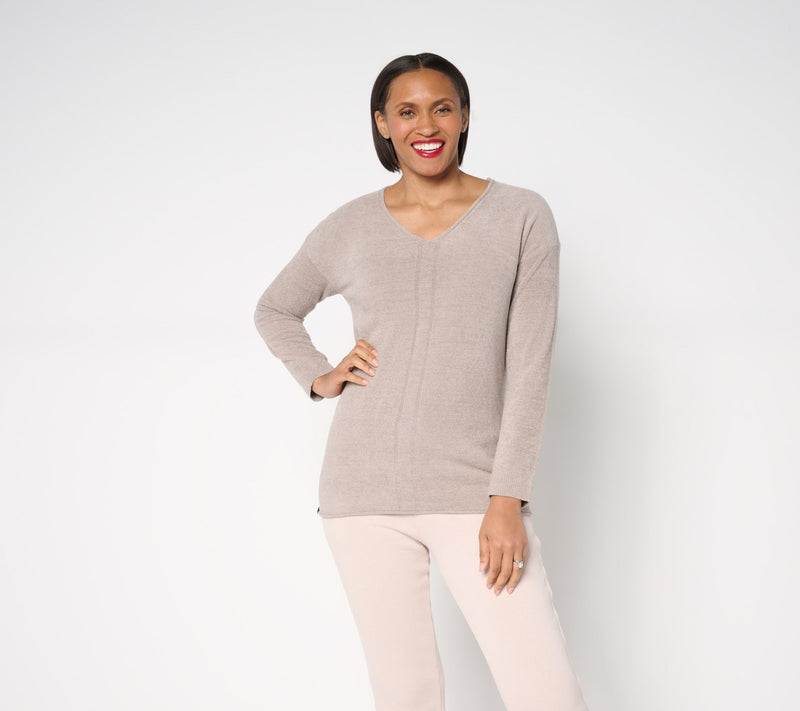 Barefoot Dreams CozyChic Ultra Lite V-Neck Tunic — View 3