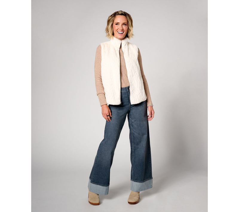 Studio Par Faux Fur Zip Front Vest  Zip Front Vest — View 7
