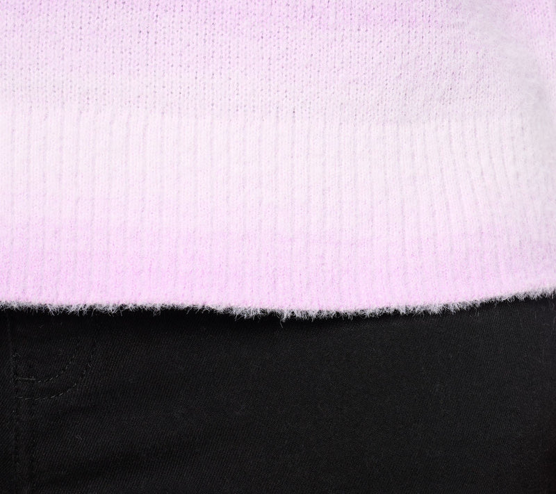 AnyBody Eyelash Yarn Long Sleeve Ombre Sweater — View 6