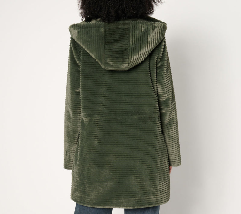 Dennis Basso Petite Faux Mink Anorak Jacket with Removable Hood — View 16