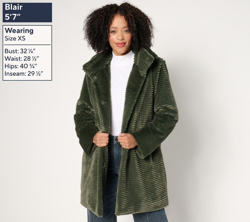 Dennis Basso Petite Faux Mink Anorak Jacket with Removable Hood — View 15