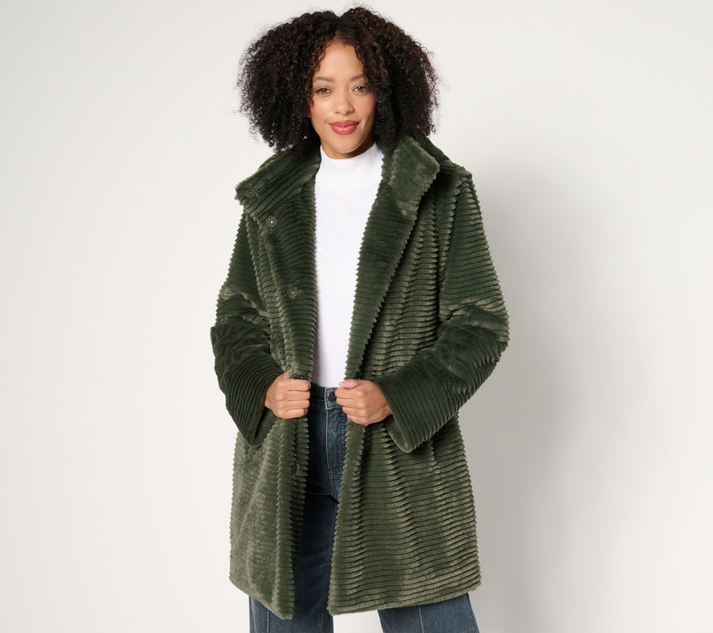 Dennis Basso Petite Faux Mink Anorak Jacket with Removable Hood — View 11