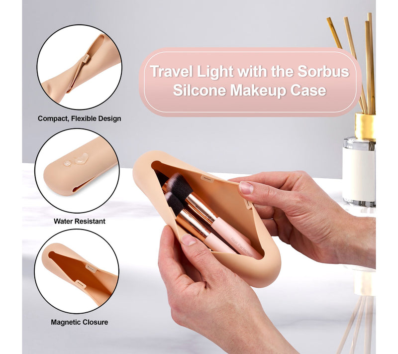 Sorbus Silicone Travel Makeup Brush Holder - 2 Pack — View 6