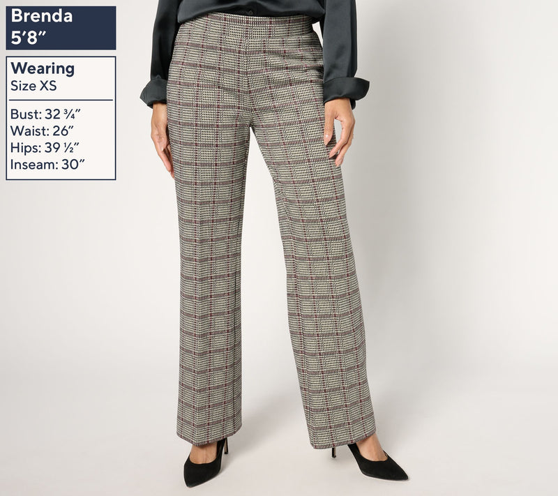 Dennis Basso Regular Jaquard Knit Pants — View 3
