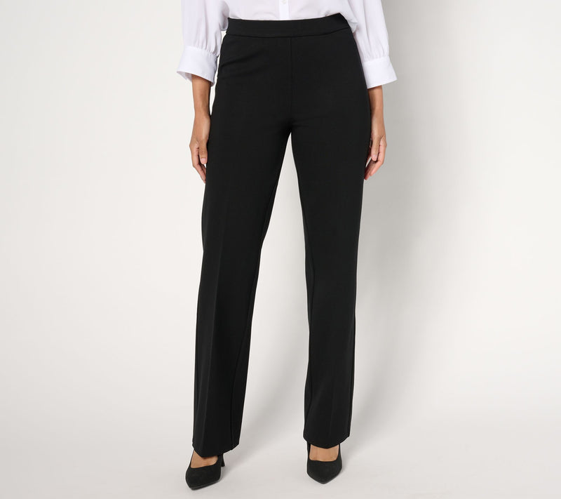 Dennis Basso Regular Ponte Knit Boot Cut Pants — View 7