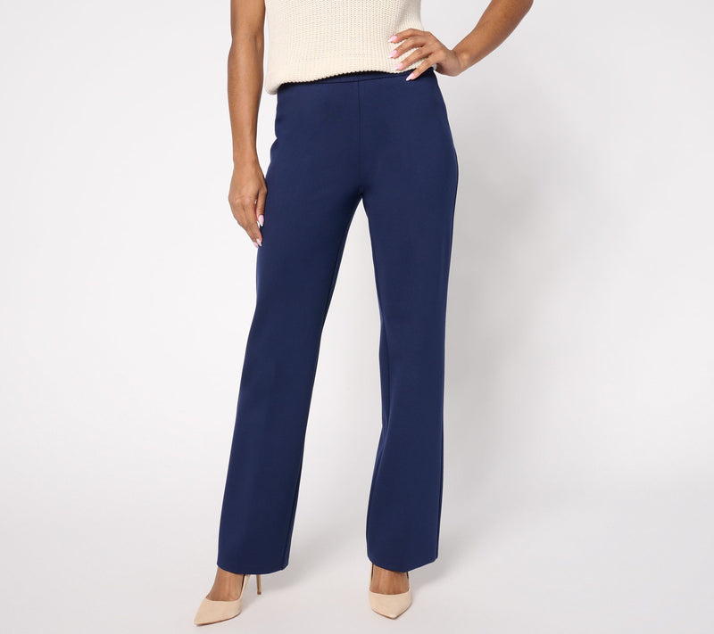 Dennis Basso Petite Ponte Knit Boot Cut Pants — View 5