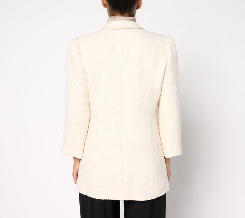 Dennis Basso Textured Boucle Knit Blazer — View 7