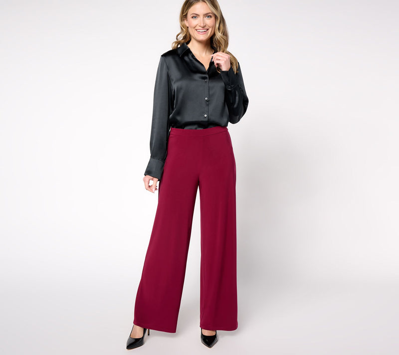 Dennis Basso Regular Italia Knit Wide Leg Pants — View 12