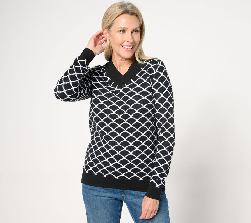 Studio Park x Alberti Popaj Womens Festive Pullover Sweater — View 7
