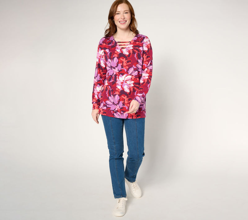 Sport Savvy French Terry Top with Side-Seam Zippers — View 5