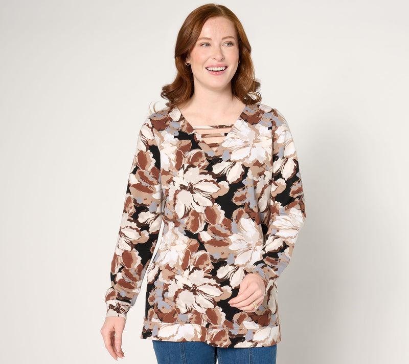 Sport Savvy French Terry Top with Side-Seam Zippers — View 12
