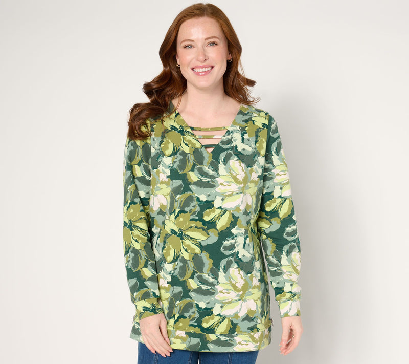 Sport Savvy French Terry Top with Side-Seam Zippers — View 13