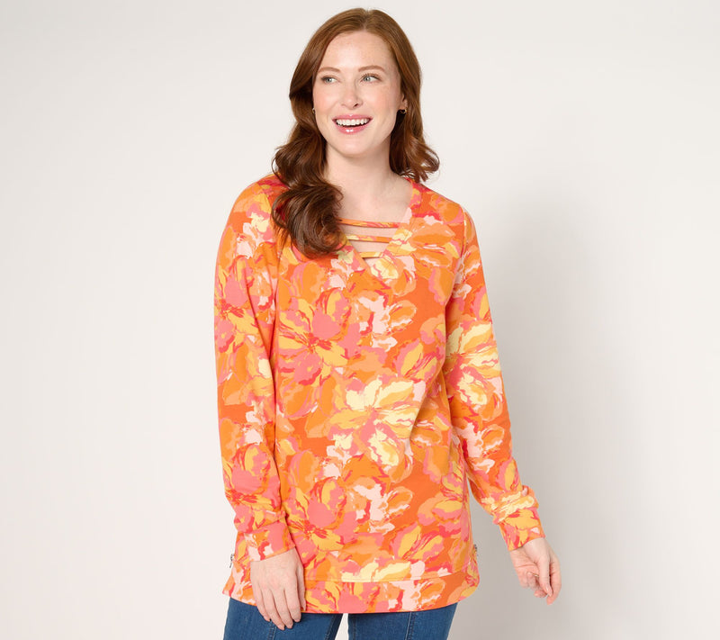 Sport Savvy French Terry Top with Side-Seam Zippers — View 15