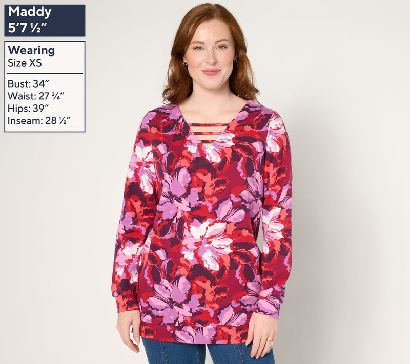 Sport Savvy French Terry Top with Side-Seam Zippers — View 3