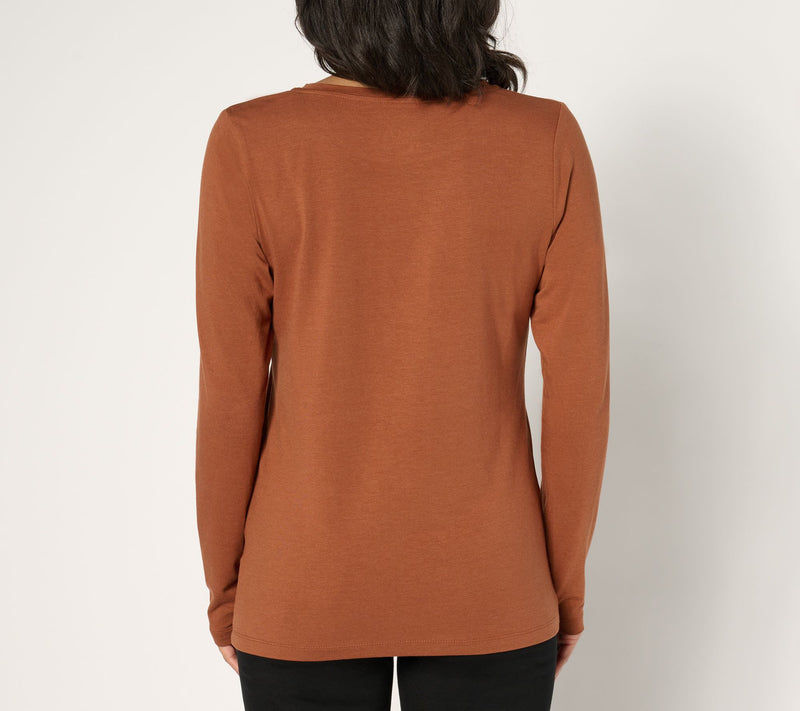 Denim & Co. Essentials So Soft Jersey 3-Pack Crew Neck Tops — View 4