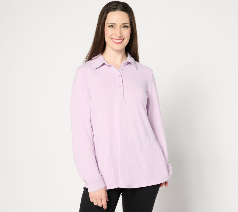 Denim & Co. Petite Heavenly Jersey Swing Top Tunic — View 10
