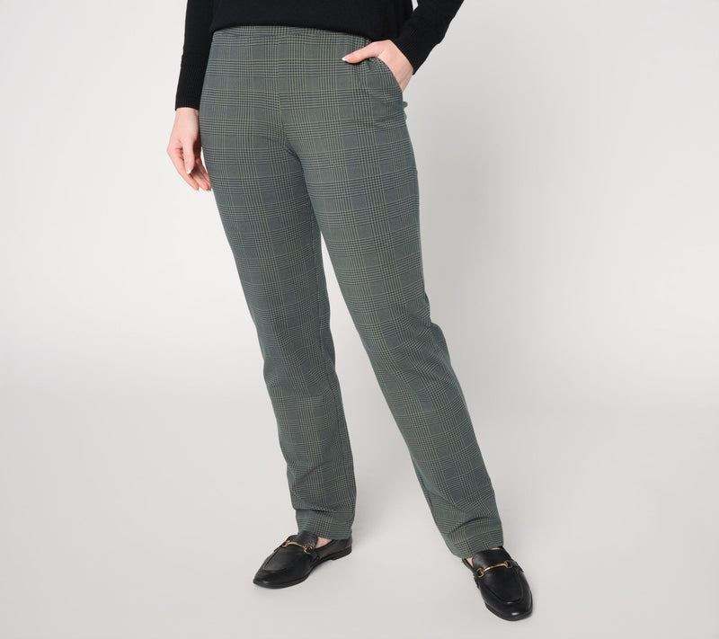 Denim & Co. Petite Any Day Duo Stretch Straight-Leg Pants — View 8
