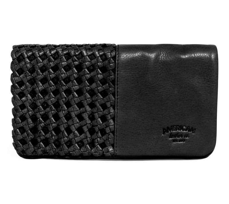 American Leather Co. Webster Woven Leather Bifold Wallet — View 15