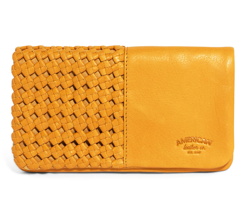 American Leather Co. Webster Woven Leather Bifold Wallet — View 11