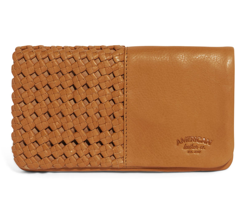 American Leather Co. Webster Woven Leather Bifold Wallet — View 5