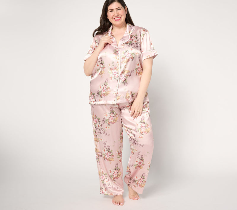Madeleine Fig Westwood Short Sleeve Notch Collar Pajama Set — View 10