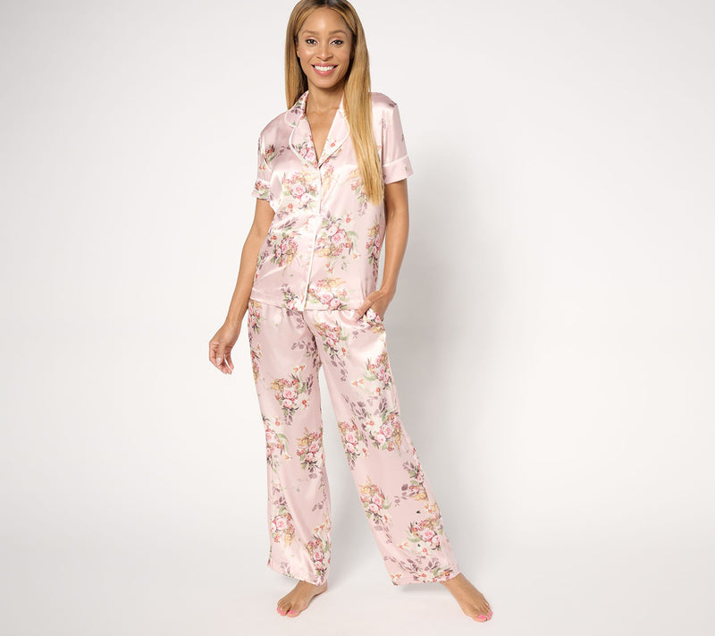 Madeleine Fig Westwood Short Sleeve Notch Collar Pajama Set — View 7