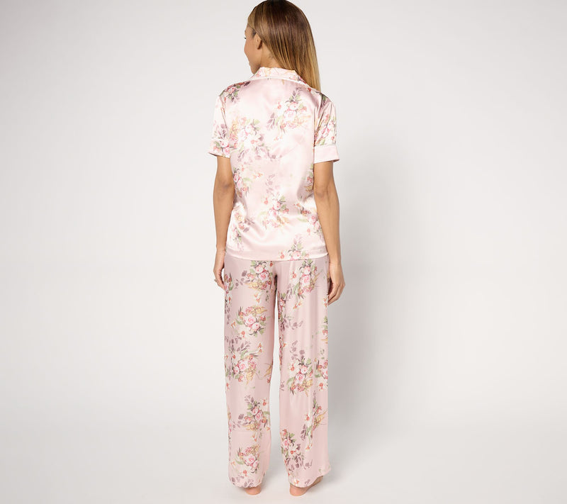 Madeleine Fig Westwood Short Sleeve Notch Collar Pajama Set — View 11