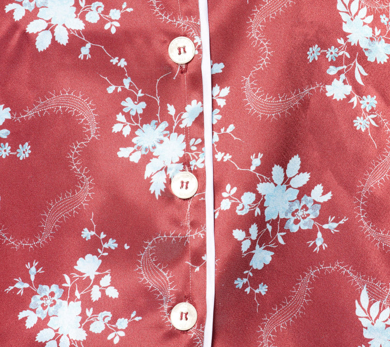 Madeleine Fig Satin Notch Collar Pajama Set — View 4