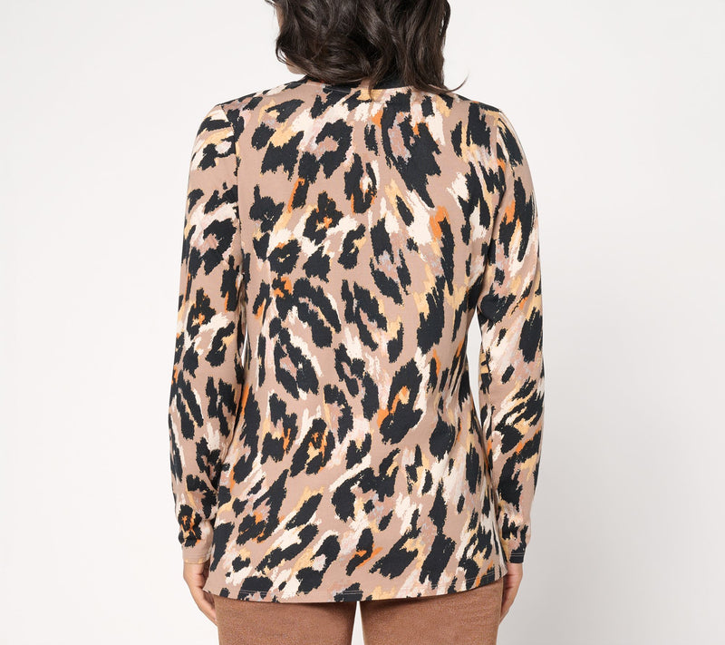 Belle by Kim Gravel TripleLuxe Knit Fierce & Femme V-Neck Top — View 8
