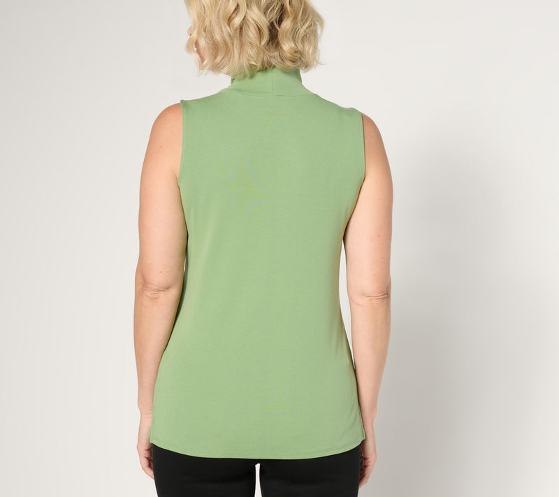 Belle by Kim Gravel TripleLuxe Sleeveless Mock Neck — View 12