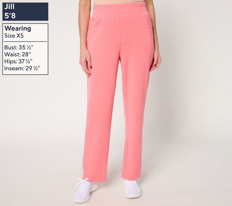 Belle by Kim Gravel Petite Scubaluxe Straight Pant — View 3