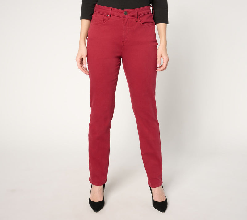 NYDJ Sheri Slim High Rise Fashion Jean - Wild Currant — View 8